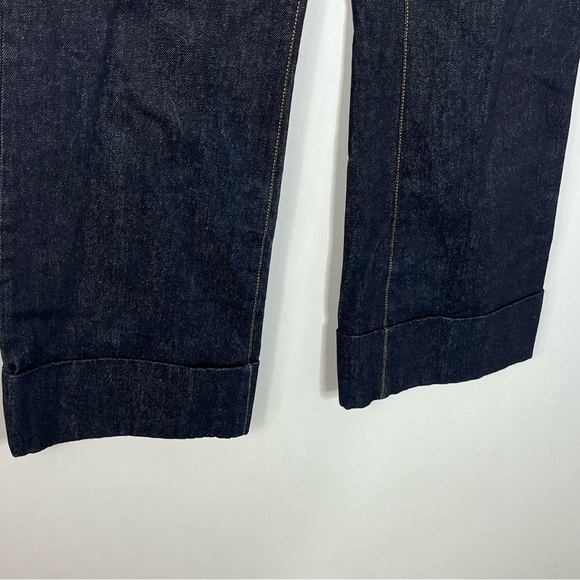 LVIR Size Large Indigo Cuff Dark Wash Wide Leg Jeans - Picture 3 of 8